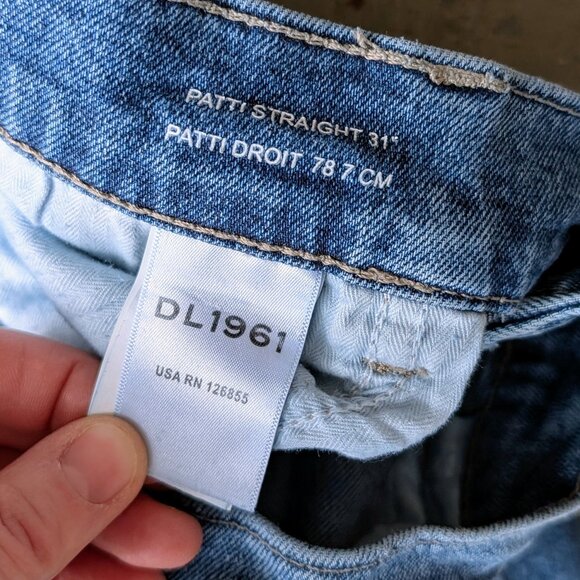 DL1961 Patti Straight High Rise Vintage 31" Jeans in Driggs Wash size 27 - Picture 6 of 8